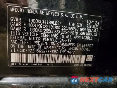 Zdjęcie 13 z 13 samochodu: 2025 HONDA HR-V SPORT VIN:3CZRZ2H56SM744897 - miniatura