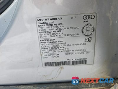 Zdjęcie 12 z 12 samochodu: 2018 AUDI Q3 PREMIUM PLUS VIN:WA1JCCFS8JR010031 - miniatura