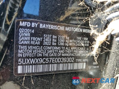 Zdjęcie 13 z 13 samochodu: 2014 BMW X3 XDRIVE28I VIN:5UXWX9C57E0D39302 - miniatura