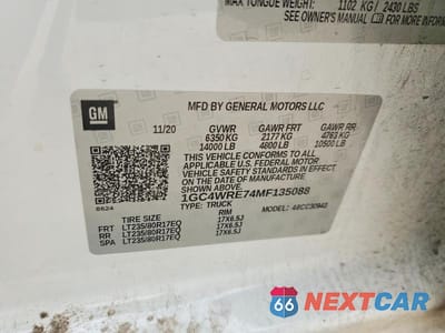 Zdjęcie 13 z 13 samochodu: 2021 CHEVROLET SILVERADO C3500 VIN:1GC4WRE74MF135088 - miniatura