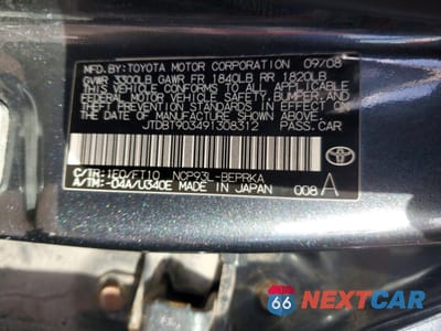 Zdjęcie 12 z 12 samochodu: 2009 TOYOTA YARIS S VIN:JTDBT903491308312 - miniatura