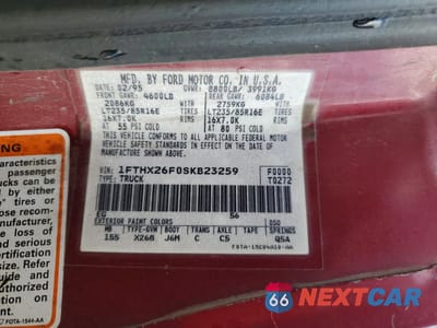 Zdjęcie 12 z 12 samochodu: 1995 FORD F250 VIN:1FTHX26F0SKB23259 - miniatura