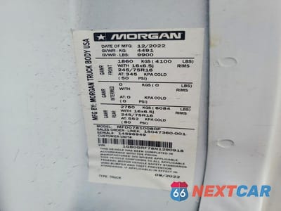 Zdjęcie 13 z 13 samochodu: 2022 CHEVROLET EXPRESS BOX TRUCK VIN:1GB0GRF78N1290918 - miniatura