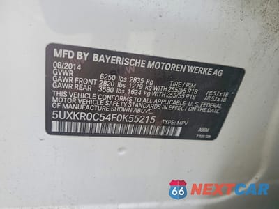 Zdjęcie 13 z 13 samochodu: 2015 BMW X5 XDRIVE35I VIN:5UXKR0C54F0K55215 - miniatura