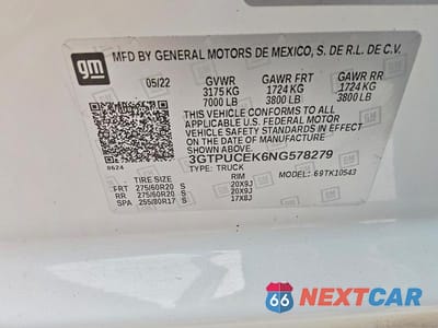 Zdjęcie 12 z 12 samochodu: 2022 GMC SIERRA K1500 ELEVATION VIN:3GTPUCEK6NG578279 - miniatura