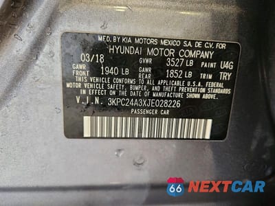 Zdjęcie 12 z 12 samochodu: 2018 HYUNDAI ACCENT SEL VIN:3KPC24A3XJE028226 - miniatura