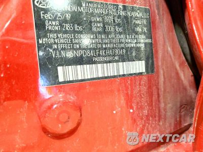 Zdjęcie 12 z 13 samochodu: 2019 HYUNDAI ELANTRA SEL VIN:5NPD84LF4KH473049 - miniatura