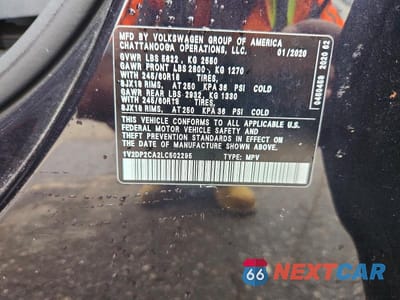 Zdjęcie 14 z 14 samochodu: 2020 VOLKSWAGEN ATLAS SE VIN:1V2DP2CA2LC502295 - miniatura