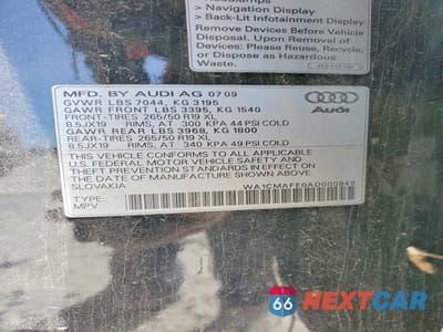 Zdjęcie 13 z 13 samochodu: 2010 AUDI Q7 PREMIUM VIN:WA1CMAFE0AD000949 - miniatura