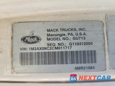 Zdjęcie 10 z 10 samochodu: 2012 MACK 700 GU700 VIN:1M2AX09C2CM011717 - miniatura