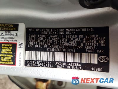 Zdjęcie 12 z 12 samochodu: 2014 TOYOTA AVALON HYBRID XLE TOURING VIN:4T1BD1EB8EU030372 - miniatura