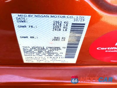 Zdjęcie 13 z 13 samochodu: 2020 NISSAN ALTIMA 2.5 SR VIN:1N4BL4CV3LC184910 - miniatura
