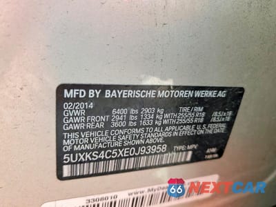 Zdjęcie 12 z 12 samochodu: 2014 BMW X5 XDRIVE35D VIN:5UXKS4C5XE0J93958 - miniatura