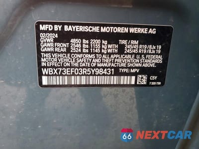 Zdjęcie 13 z 13 samochodu: 2024 BMW X1 XDRIVE28I VIN:WBX73EF03R5Y98431 - miniatura