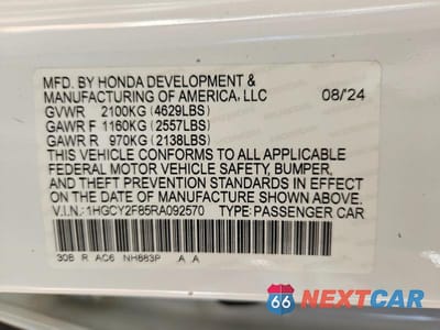 Zdjęcie 12 z 12 samochodu: 2024 HONDA ACCORD TOURING HYBRID VIN:1HGCY2F85RA092570 - miniatura