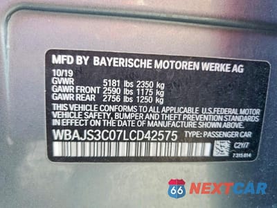 Zdjęcie 12 z 12 samochodu: 2020 BMW 540 XI VIN:WBAJS3C07LCD42575 - miniatura