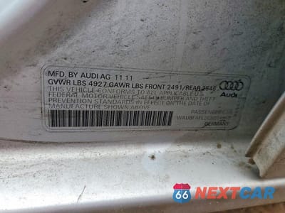 Zdjęcie 13 z 13 samochodu: 2012 AUDI A4 PREMIUM VIN:WAUBFAFL2CN014940 - miniatura