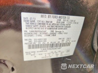 Zdjęcie 12 z 12 samochodu: 2014 LINCOLN MKS VIN:1LNHL9DK2EG601687 - miniatura
