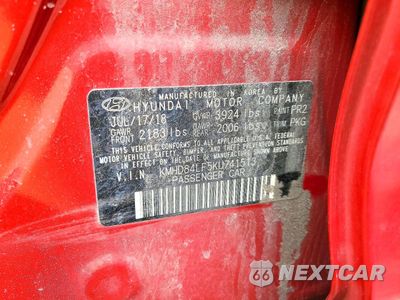 Zdjęcie 13 z 13 samochodu: 2019 HYUNDAI ELANTRA SEL VIN:KMHD84LF5KU741513 - miniatura