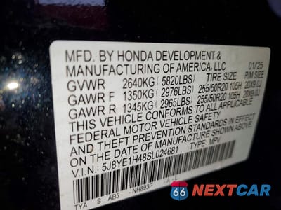 Zdjęcie 13 z 13 samochodu: 2025 ACURA MDX TECHNOLOGY VIN:5J8YE1H48SL024681 - miniatura