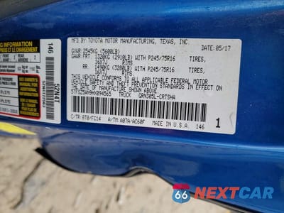 Zdjęcie 12 z 12 samochodu: 2017 TOYOTA TACOMA SR5 V6 VIN:5TFSZ5AN9HX094565 - miniatura