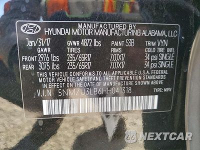 Zdjęcie 13 z 13 samochodu: 2017 HYUNDAI SANTA FE SPORT 2.4L VIN:5NMZU3LB6HH041318 - miniatura