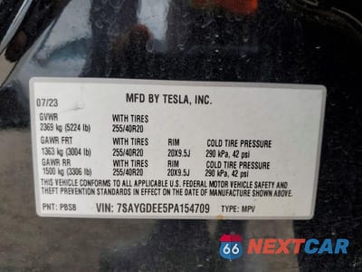 Zdjęcie 13 z 13 samochodu: 2023 TESLA MODEL Y VIN:7SAYGDEE5PA154709 - miniatura