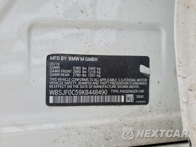 Zdjęcie 13 z 13 samochodu: 2019 BMW M5 VIN:WBSJF0C59KB448490 - miniatura