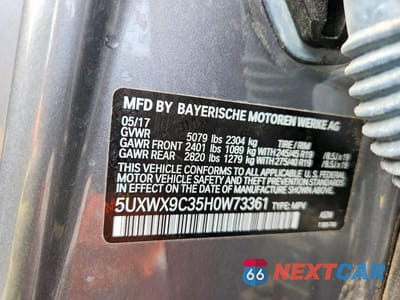 Zdjęcie 14 z 14 samochodu: 2017 BMW X3 XDRIVE28I VIN:5UXWX9C35H0W73361 - miniatura