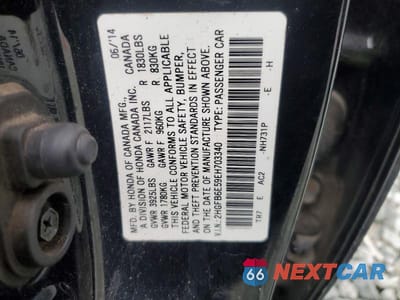 Zdjęcie 12 z 12 samochodu: 2014 HONDA CIVIC SI VIN:2HGFB6E59EH703340 - miniatura