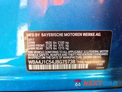 Zdjęcie 12 z 12 samochodu: 2018 BMW 430I GRAN COUPE VIN:WBA4J1C54JBG75738 - miniatura