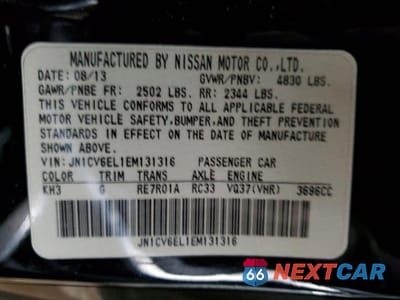 Zdjęcie 13 z 14 samochodu: 2014 INFINITI Q60 COUPE BASE VIN:JN1CV6EL1EM131316 - miniatura