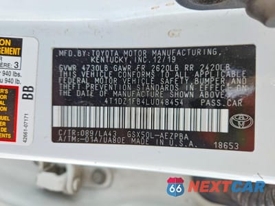Zdjęcie 12 z 12 samochodu: 2020 TOYOTA AVALON LIMITED VIN:4T1DZ1FB4LU048454 - miniatura