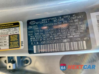 Zdjęcie 13 z 13 samochodu: 2025 HYUNDAI TUCSON HYBRID BLUE AWD VIN:KM8JBDD14SU373378 - miniatura