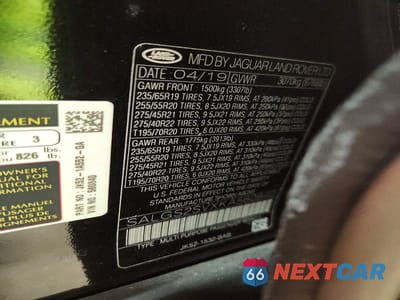 Zdjęcie 13 z 13 samochodu: 2019 LAND ROVER RANGE ROVER HSE VIN:SALGS2SVXKA560840 - miniatura
