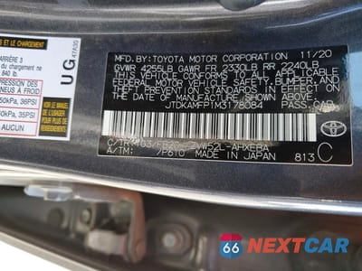 Zdjęcie 12 z 12 samochodu: 2021 TOYOTA PRIUS PRIME LE VIN:JTDKAMFP1M3178084 - miniatura