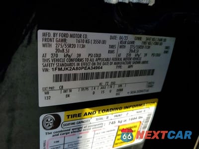 Zdjęcie 14 z 14 samochodu: 2023 FORD EXPEDITION MAX LIMITED VIN:1FMJK2A80PEA34964 - miniatura