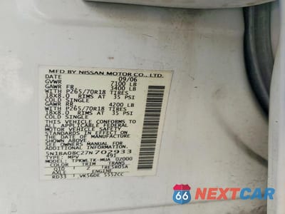 Zdjęcie 13 z 13 samochodu: 2007 NISSAN ARMADA SE FFV VIN:5N1BA08C27N702933 - miniatura