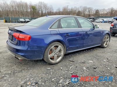 Trzecie zdjęcie samochodu z tyłu: 2014 AUDI S4 PREMIUM PLUS VIN:WAUDGAFL7EA097345 - miniatura