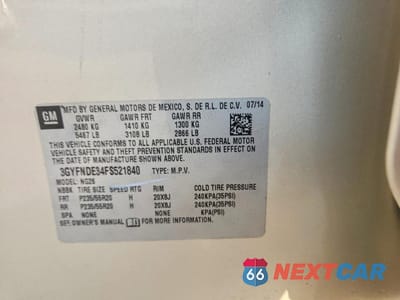 Zdjęcie 13 z 14 samochodu: 2015 CADILLAC SRX PREMIUM COLLECTION VIN:3GYFNDE34FS521840 - miniatura