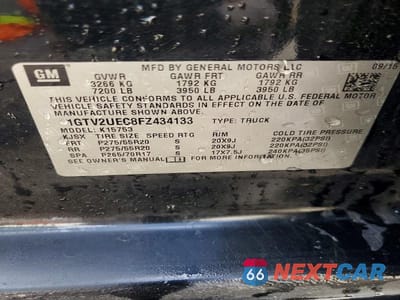 Zdjęcie 12 z 12 samochodu: 2015 GMC SIERRA K1500 SLE VIN:1GTV2UEC8FZ434133 - miniatura