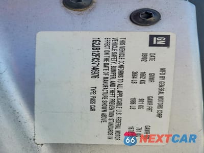 Zdjęcie 12 z 12 samochodu: 2003 PONTIAC SUNFIRE VIN:1G2JB12FX37146976 - miniatura