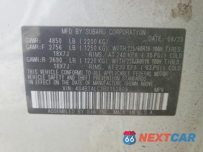 Zdjęcie 13 z 13 samochodu: 2024 SUBARU OUTBACK ONYX EDITION VIN:4S4BTALC3R3152809 - miniatura
