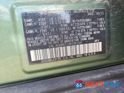 Zdjęcie 13 z 13 samochodu: 2013 SUBARU OUTBACK 2.5I LIMITED VIN:4S4BRCLCXD3301347 - miniatura