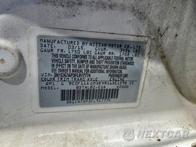 Zdjęcie 12 z 12 samochodu: 2015 NISSAN VERSA 1.6 SV VIN:3N1CN7AP3FL917774 - miniatura
