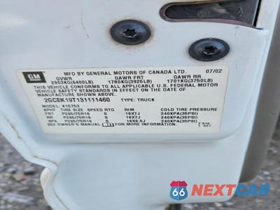 Zdjęcie 12 z 12 samochodu: 2003 CHEVROLET SILVERADO K1500 VIN:2GCEK19T131111460 - miniatura