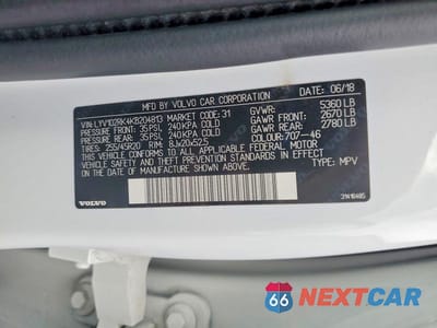 Zdjęcie 13 z 13 samochodu: 2019 VOLVO XC60 T5 VIN:LYV102RK4KB204813 - miniatura