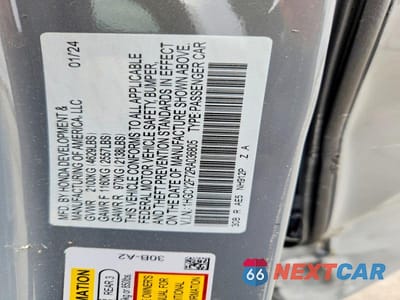 Zdjęcie 13 z 13 samochodu: 2024 HONDA ACCORD HYBRID SPORT-L VIN:1HGCY2F72RA036805 - miniatura