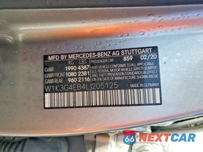 Zdjęcie 13 z 13 samochodu: 2020 MERCEDES-BENZ A 220 VIN:W1K3G4EB4LJ205125 - miniatura