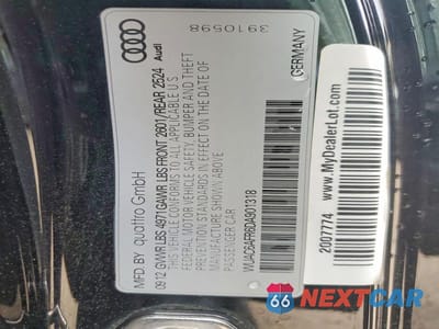 Zdjęcie 12 z 12 samochodu: 2013 AUDI RS5 VIN:WUAC6AFR6DA901318 - miniatura